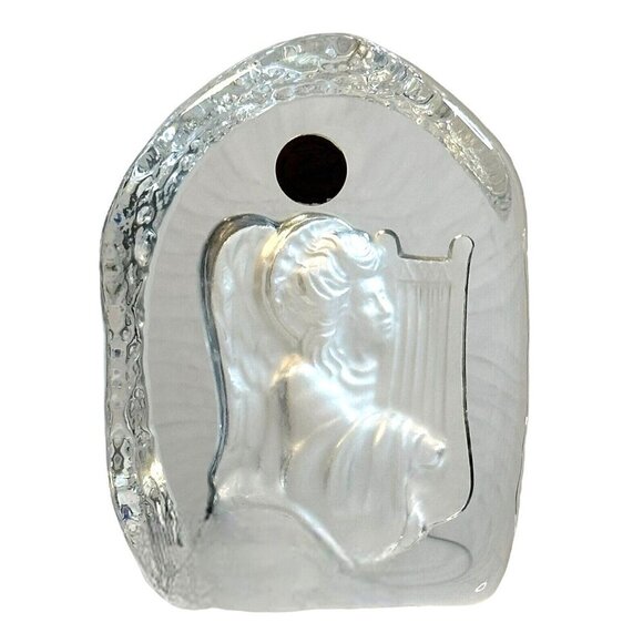 French Cristal d'Arques Angel w/Harp 24% Lead Crystal NIB Decor Elegant - Picture 3 of 6